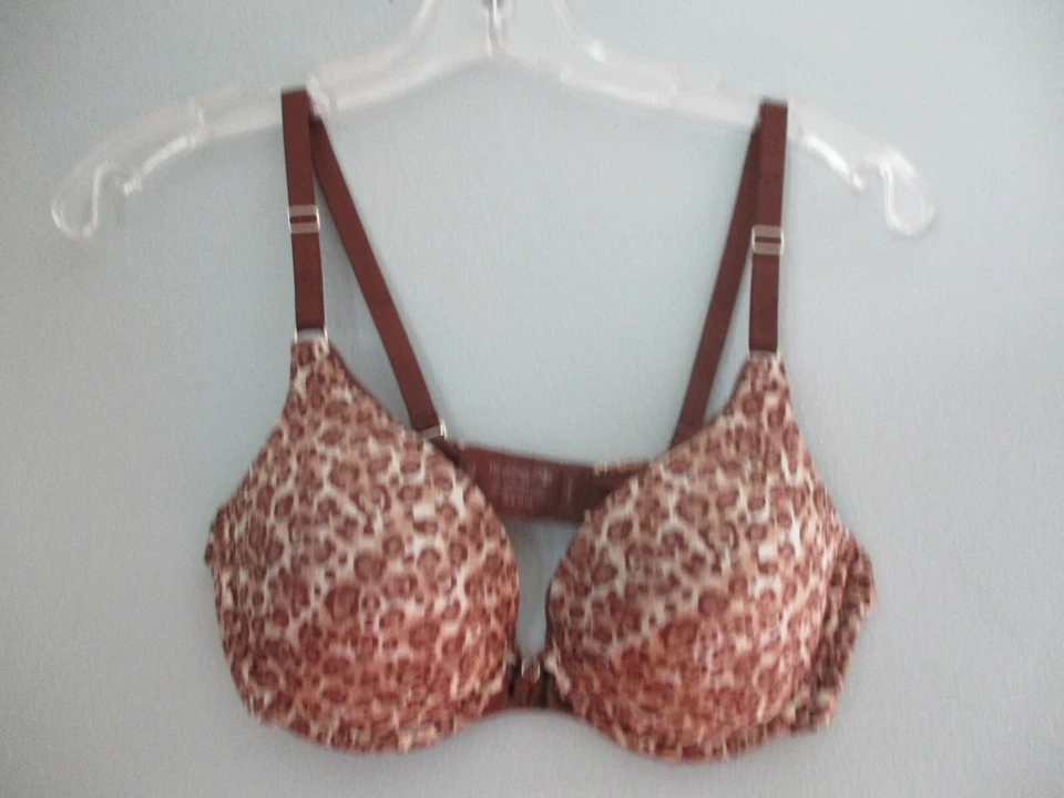 Sujetador push-up con aros estampado animal marrón talla 34 C Lily of France para mujer Foto 1 de 4