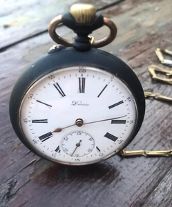 Antike Taschenuhr funktioniert Rotguss selten - Bild 1 von 6