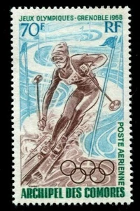 COMORO ISLANDS SCOTT# C22 MNH OLYMPIC TOPICAL/WOMAN SKIER - Picture 1 of 1