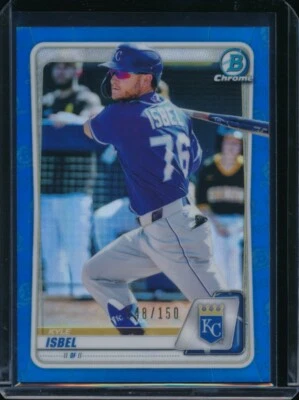 KYLE ISBEL 2020 Bowman Chrome Draft BLUE REFRACTOR #/150 Rookie Card RC - Image 1 of 2