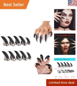 10-Piece Full-Finger Nail Claws for Halloween & Party - Durable Alloy Design - Picture 1 of 8