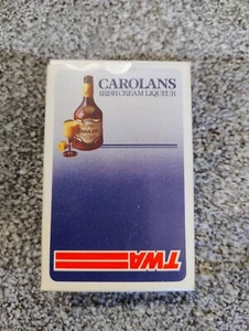 Vintage Trans World Airlines playing cards, Carolans Cream Liqueur sealed Deck - Picture 1 of 3