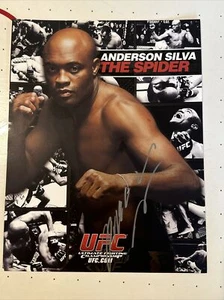 ANDERSON The Spider SILVA *SIGNED* Autograph UFC 8.5 x 11 Promo Photo MMA GOAT A - Picture 1 of 2