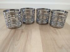 Lot of 4 Ikea Silver Metal Candle Holder Table Decorations 3"