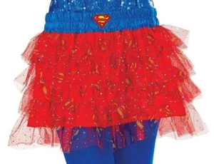 Supergirl Skirt DC Comics Superhero Fancy Dress Up Halloween Costume Accessory - Picture 1 of 4