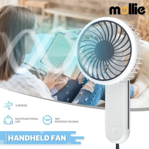 Portable Personal Handheld Fan 3 Speed USB Rechargeable Mini Desk Fan w/Lanyard - Picture 1 of 14