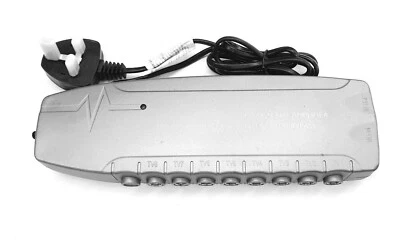 8 WAY AERIAL AMPLIFIER FREEVIEW TV SKY+ HD LINK MAGIC EYE SPLITTER 8 FM/UHF - Image 1 of 4