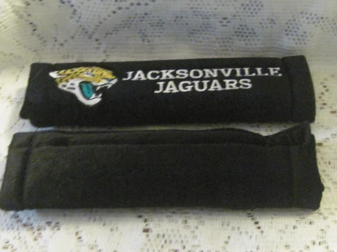 JACKSONVILLE JAGUARS  BLACK TEAL SEAT BELT PADS 9" X 2"  NEW Cover