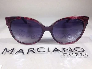 Guess By Marciano GM727 75B Cat Eye Sunglasses Red Snake Purple Gradient Lens - Picture 1 of 12