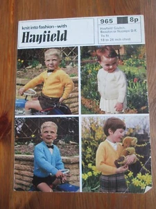 Cardigan 18-24" DK Hayfield Knitting Pattern - Picture 1 of 4