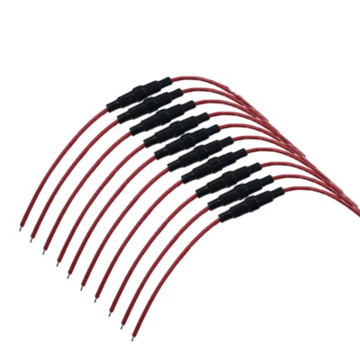 10x Suporte de Fusível de Vidro Redondo em Linha 30A Max Fio Tipo Parafuso 250V Pequeno 5x20mm - Imagem 1 de 2