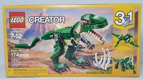Lego Creator 3 In 1 Mighty Dinosaurs Set 31058 Green Edition