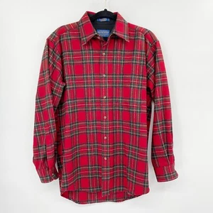 Pendleton Lodge Button Front Shirt Plaid Authentic Stewart Tartan Size S Wool - Picture 1 of 10