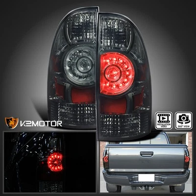 Smoke Fits 2005-2015 Toyota Tacoma LED Tail Lights Brake Lamps Left+Right 05-15 Foto 1 de 4