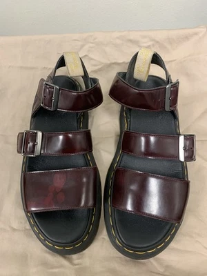 Sandalias Dr. Martens para mujer talla 10 US Gryphon Brando veganas gladiador borgoña ☼ Foto 1 de 4