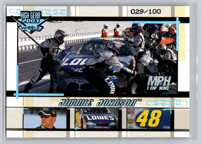 2003 wheels high gear Silver Foil Jimmie Johnson SP 029/100 - Image 1 of 2