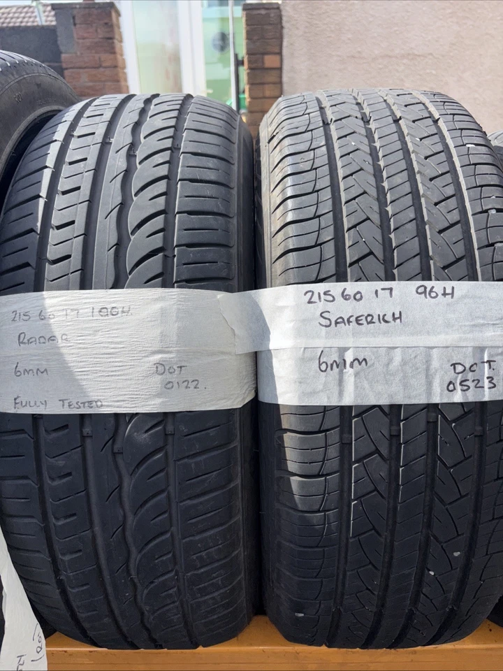 2 X 215/60 17.  SUV Tyres 6mm - Image 1 of 1