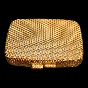 VINTAGE REVLON PETITE LOVE PAT POLVERE PRESSATA LEGGERA METALLO ORO COMPATTO - Foto 1 di 6