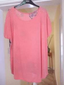 Made in Italy Light Orange Tunic top fit size 20 22 sleeveless - Picture 1 of 9