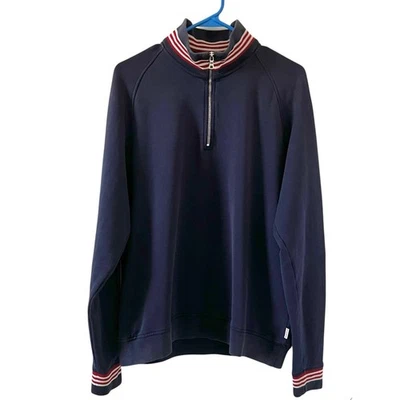 Orlebar Brown Isar 1/4 Zip Pullover Sweater Sweatshirt Mock Neck Sz Large (READ) - Image 1 of 4