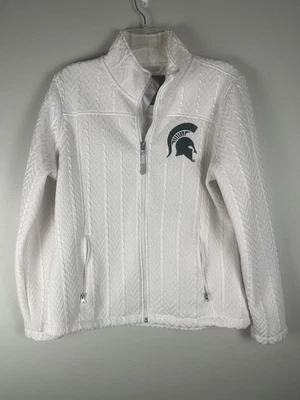 Chaqueta Suéter G-III Sports by Carl Banks Blanca Cremallera Para Mujer Grande Spartans Foto 1 de 4