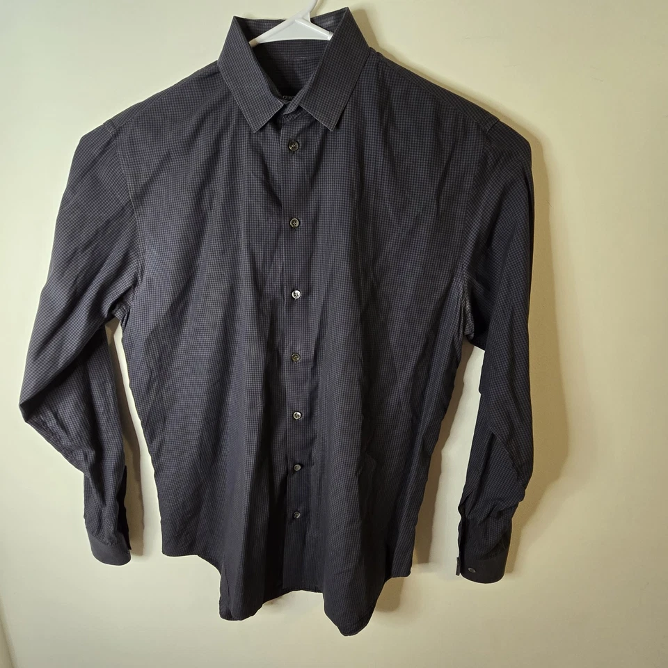 Camisa de vestir Giorgio Armani para hombre L 43 - 17 abotonados manga larga hecha en Italia Foto 1 de 4