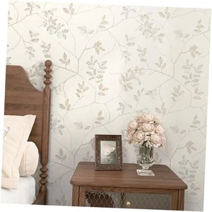  Beige Neutral Wallpaper Vintage Floral Peel and Stick 17.5" x 118" 2.Beige - Picture 1 of 7