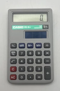 Vintage Casio Time Calculations Solar Power Calculator HS-8LU Used - Photo 1/3