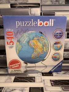 RAVENSBURGER 3D GLOBE 540 Piece jigsaw Puzzle-ball stand world MAP SEALED - Picture 1 of 3