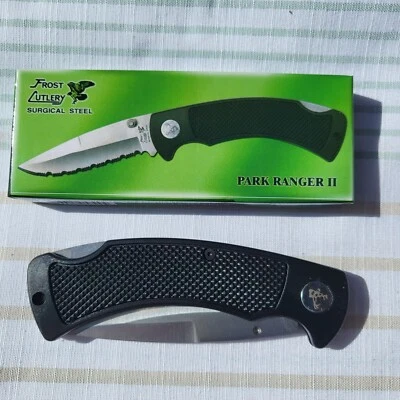 Faca de aço cirúrgico Frost Cutlery Park Ranger II LockBack lâmina leve  - Imagem 1 de 4