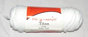 Mary Maxim Titan 3 ply Orlon Bulky Type White Yarn 29500 01 NEW - Picture 1 of 2