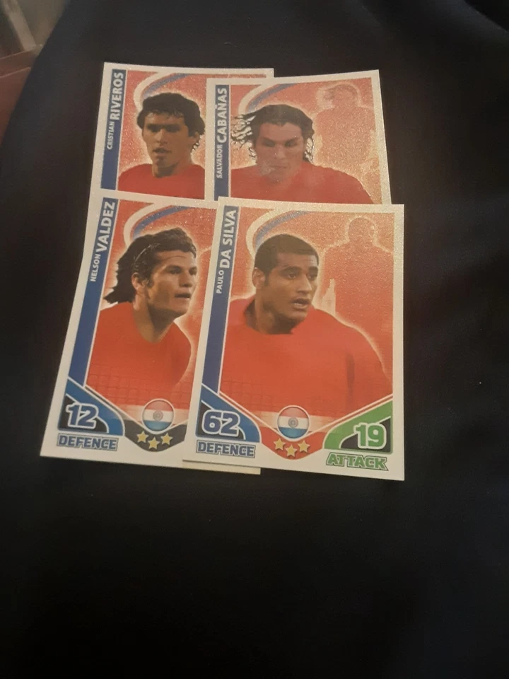 Match Attax World Cup 2010 -FOUR  DIFFERENT PARAGUAY  PLAYER CARDS - Image 1 of 1