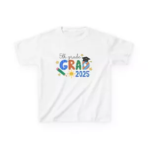 5th Grade Graduation Kids Tee - Grad 2025 Celebration Shirt - Picture 1 of 6