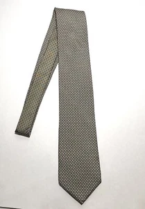 Tommy Hilfiger 100% Silk Tie Sage Green And White Squares - Picture 1 of 7