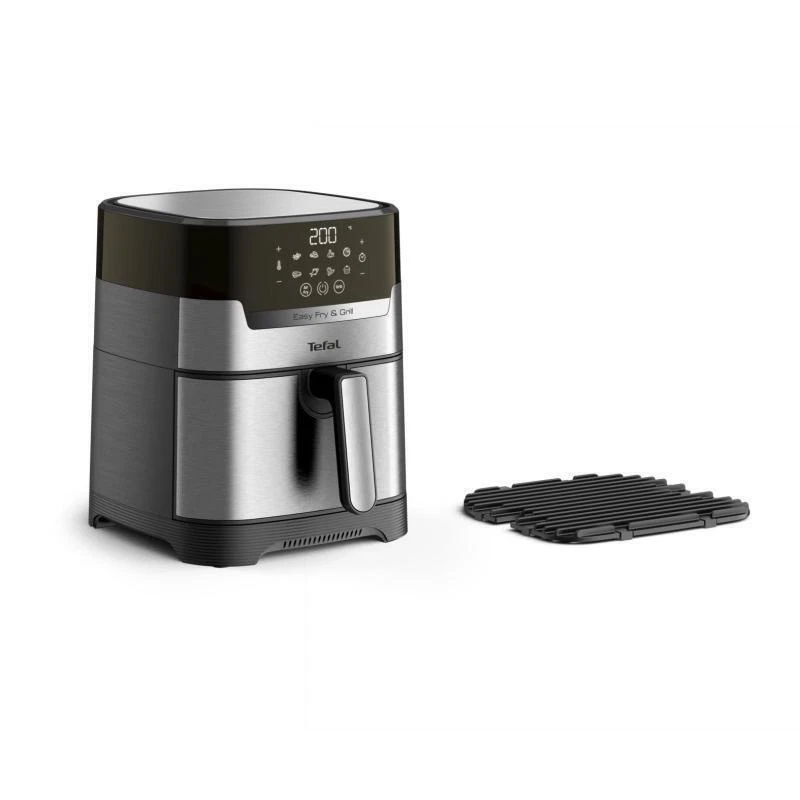 Tefal Easy Fry & Grill Deluxe EY505D 2-in-1-Heißluftfritteuse - Schwarz/Silber (EY505D15)