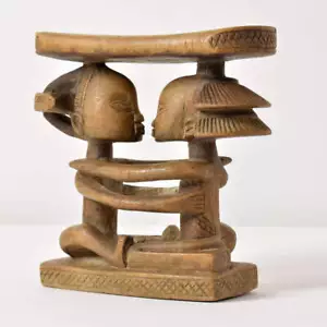 Luba Figur Paar Miniatur Kopfstütze Kongo - Bild 1 von 8
