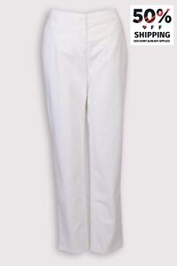 Pantalon conique ARMANI EXCHANGE 110 € US6 UK10 IT42 M blanc taille haute