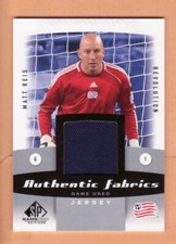 2011 SP Game Used MLS Soccer Authentic Fabrics #MR Matt Reis Jersey DARK BLUE 