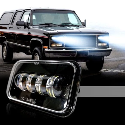 2 faros LED para Chevy C1500 1988-1991 con faros cuádruples sellados Foto 1 de 4