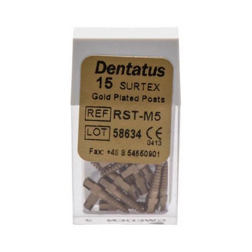 Классические позолоченные столбы Dentatus RST-M5 Surtex средний размер 5 M5 1,65 мм 12/Bx - Изображение 1 из 1