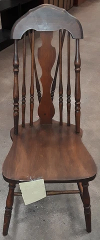 Amish 19th Century Tapered Splat Brace Back Lancaster PA Windsor Spindle Chair Cover