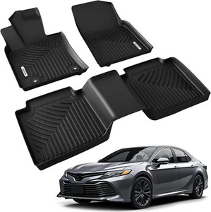 OEDRO Floor Mats Fit for 2024-2018 Toyota Camry (FWD ONLY, Not for Hybrid), TPE - Picture 1 of 7