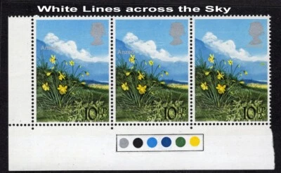 Errores GB: Rayas blancas Green Shift Split stem SG1080 558 Daffodil 1979-5895C Foto 1 de 2