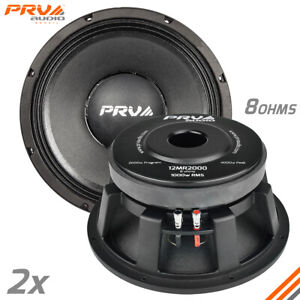 2x PRV Audio 12MR2000 Midrange Car Audio 12" Speakers 8 Ohm 12MR PRO 4000 Watts