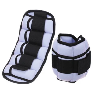 10Lbs/ Pair Adjustable Ankle Weights Wrist Leg Arm Weights Sandbags Light Purple - Picture 1 of 7