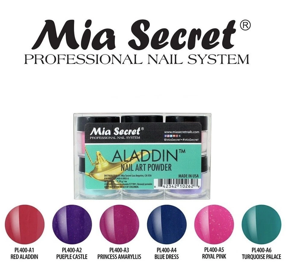 Mia Secret Acrylic Nail Powder 6 Color Aladin Collection