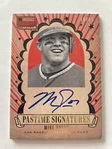 Mike Trout 2013 Panini America’s Pastime Signatures Gold Auto /25 RARE SSP