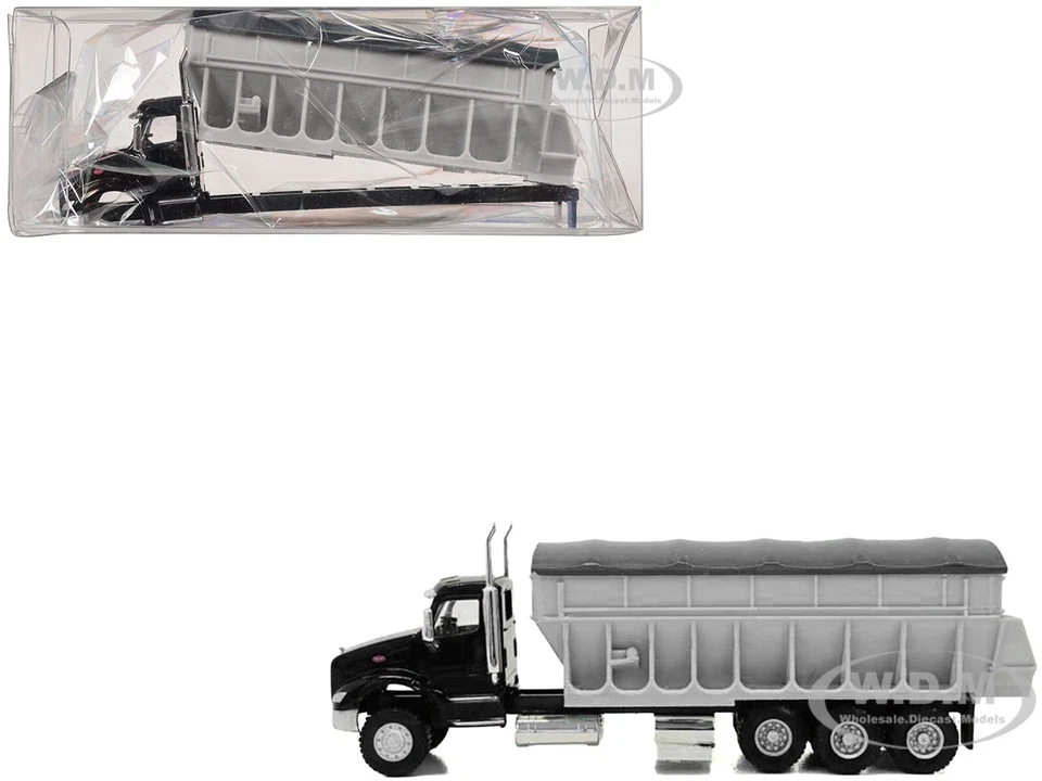 Peterbilt 579 Potato/Sugar Beet Truck Black 1/87 (HO) Plastic Model Car by Promo