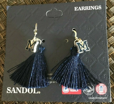 SANDOL NCAA MICHIGAN WOLVERINES TEAM LOGO WOMEN EARRINGS NEW NEVER USED L@@K Cover