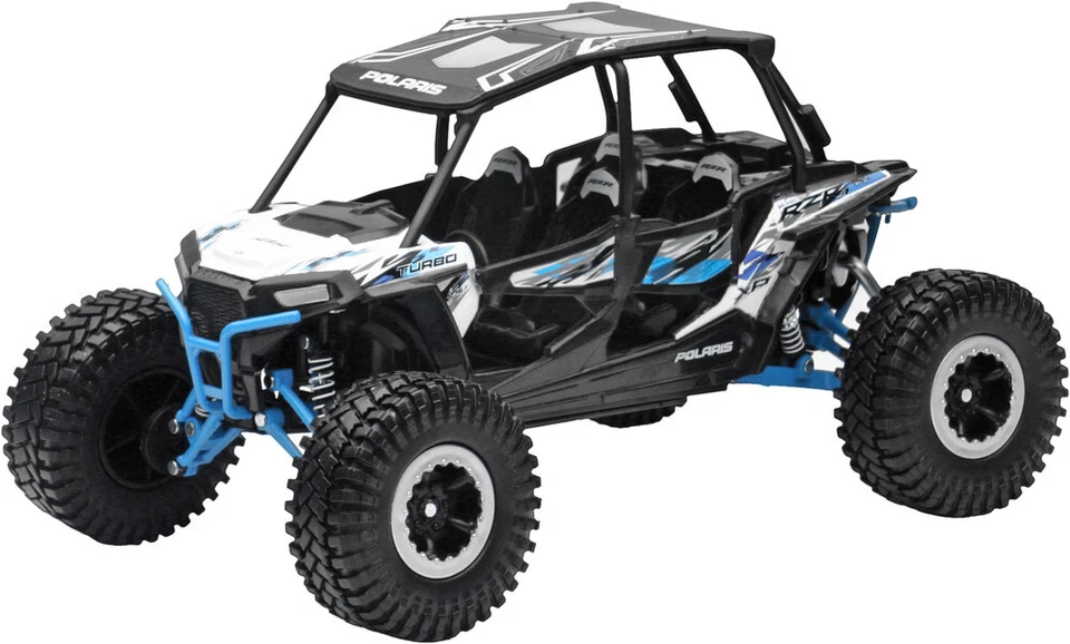 NEW RAY 1:18 Scale Replica POLARIS RZR 4 Turbo Rock Crawler White Light Toy 8" - Image 1 of 1